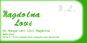 magdolna lovi business card